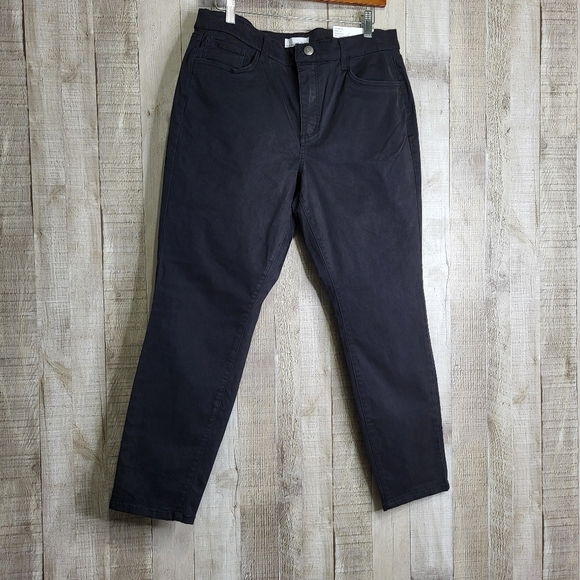Loft Black Sateen Skinny Pants. Size 31 Petite - Picture 2 of 16